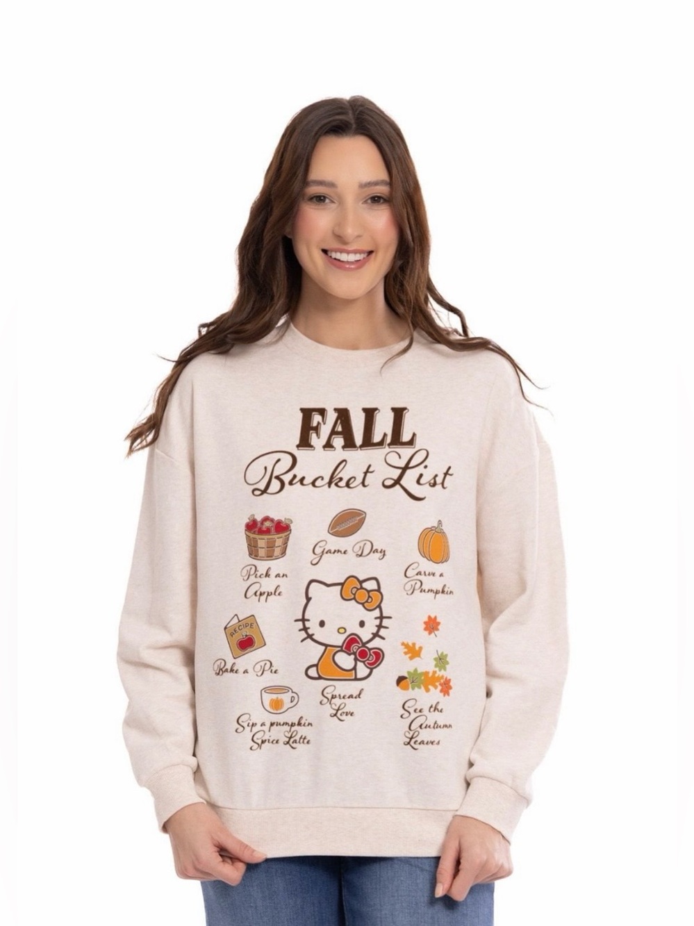 NWT Hello Kitty Harvest Sweatshirt Oversized Size Large - Picture 1 of 7